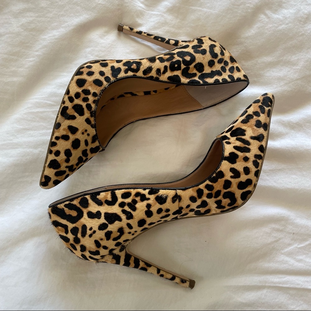 Steve Madden Leopard Print Calf Hair Pumps